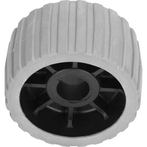 Rouleau oscillant nervuré de 7,6 cm de large et 12,7 cm de diamètre extérieur, en caoutchouc ABS gris haute résistance pour bateaux, yachts et remorques (1/5)
