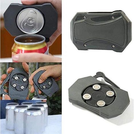 Ouvre-boîte, ouvre-boîte sans couvercle, ouvre-bocal manuel multifonctionnel, outil d'ouverture de boîte de cuisine sans effort pour canettes de boissons de 8 et 19 oz (1/5)
