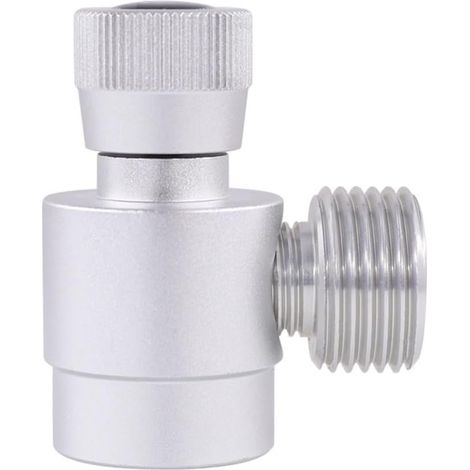 Adaptateur de Recharge de Bouteille de CO2, Régulateur de Bouteille de Gaz Fait Maison M10X1 à W21.8-14, Adaptateur pour, CO2, Mélange de Gaz, Facile à Utiliser, Argent (1/5)