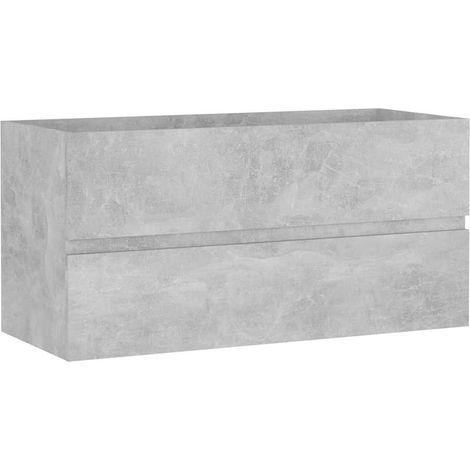 Maison Exclusive - Waschbeckenunterschrank Betongrau 90x38,5x45 c (1/5)