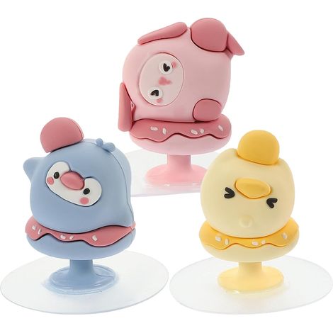 Ensemble de 3 rehausseurs siège toilette en silicone, prise main confortable et finition polie (1/5)