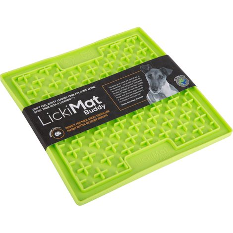 LickiMat Buddy - Schleckmatte aus Naturgummi für Hunde - grün - 20 cm (1/3)