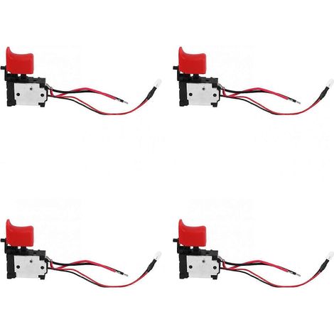 Interrupteur à gâchette réglable noir CW/CCW pour perceuse électrique (4 unités), 7,2 V-24 V CC (1/5)