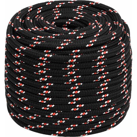 Corde de bateau, Corde de Chanvre, pour la Décoration, le Bricolage, le Jardinage Noir 18 mm 100 m Polypropylène OIB8863E (1/5)
