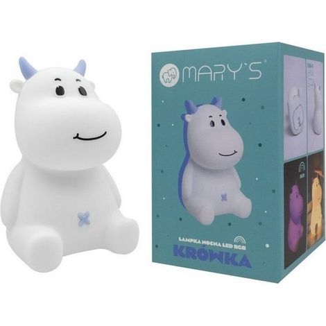 L谩mpara de noche LED de vaca azul