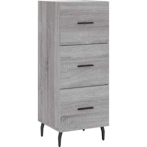 Credenza cassettiera mobile contenitore organizer cucina soggiorno salotto sonoma 345 x 34 x 90 cm legno ingegnerizzato grigio 020036304