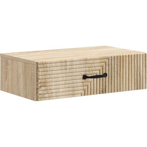vidaXL  Wall-Mounted Side Table  Sonoma Oak 59 x 34.5 x 17 cm