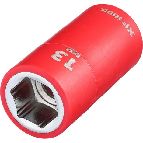 Draper 17639 XP1000 VDE Socket, 3/8"" Sq. Dr., 13mm