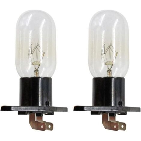 Pack of 2 Microwave Oven Lights Z187 240 V 25 W 6.3 MM for Many Models (1/5)