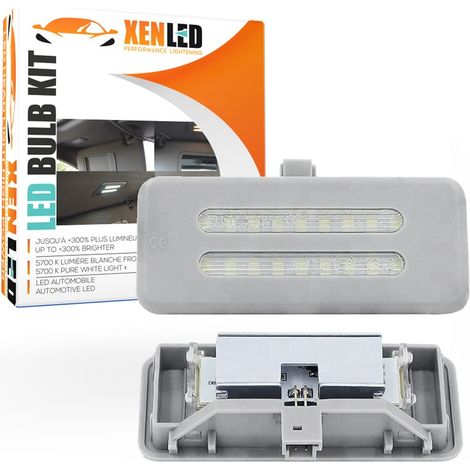 Plafonniers LED miroirs BMW E60, E90, E65, E70, F25 - Finition grise, la paire (1/5)