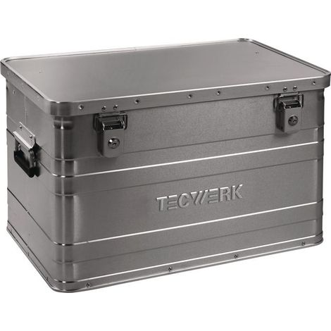Aluminiumbox L595xB390xH380mm 70l m.Klappverschluss u.Zylinderschl.TECWERK