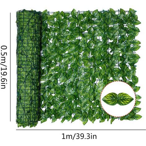 Clôtures Décoratives en Feuille de Lierre Artificiel, Clôtures de confidentialité Artificielles, écran Mural, Balcon, écran de confidentialité, Haies, Clôture et Décoration de (B) (1/5)