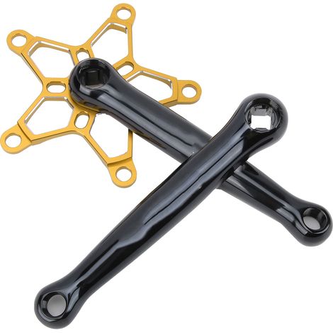 MEIJUN Pédalier VTT 170 mm, Bras de Manivelle Gauche et Droit, BCD 130, Compatible VTT et VTC (1/5)