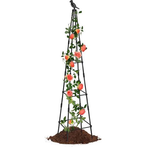 Rankhilfe Vertikaler Obelisk Stützrahmen 160 cm Hohe Outdoor (1/5)