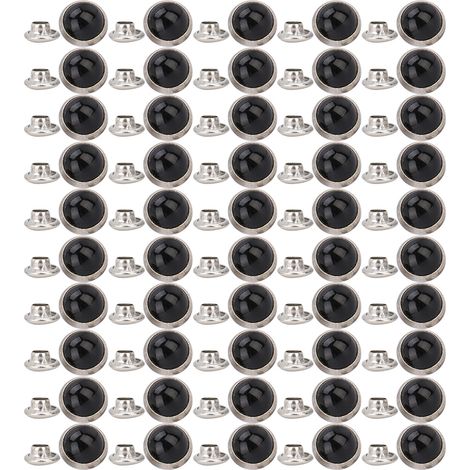 50 Rivets à Clous Ronds Turquoise 8mm, Pointes Décoratives pour Bracelet, Sac, Bricolage, Accessoires DIY, Lot de 50 Pièces, Teinte Bleu Céleste (1/5)