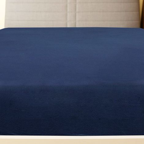 Maison Exclusive - Spannbettlaken Jersey Marineblau 100x200 cm Ba