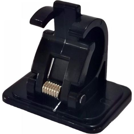 Support Pour Rideau - Fixation Auto-Adhésive Sans Perçage - Compatible Avec Tubes De 1 À 2 Cm - En Plastique Et Acier Inoxydable - Lot De 8 (1/5)
