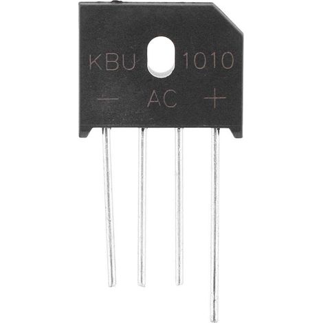 1000V 10A Diodenbrückengleichrichter KBU1010 für elektronische Schaltungen/Haushaltsgeräte (1 Stück).