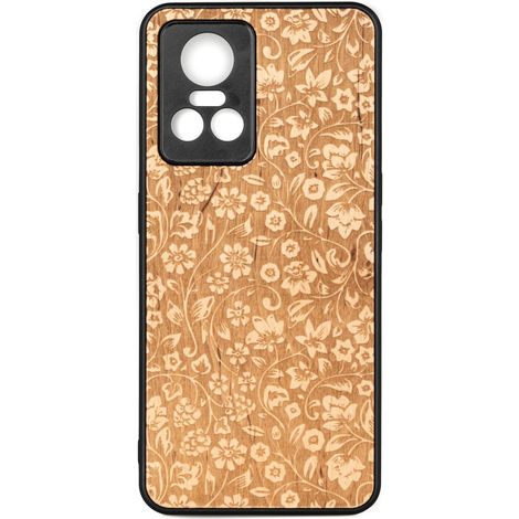 Bewood Realme GT Neo 3 Custodia in legno FIORI SELVATICI ANIEGRE