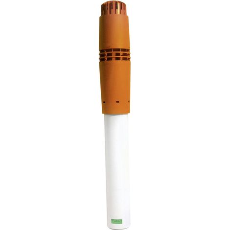 Ubbink – Terminal vertical Rolux 60/100mm condensation 5G ocre – Système anti-glace – Rejet des produits de combustion – Pour chaudières gaz et fioul