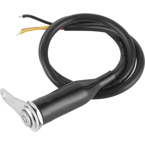 12V Edelstahl-Motorradlenkerschalter mit LED-Modifikationshalterung, Druckknopfsteuerung mit Schalterknopf (1 Stück) (1/4)