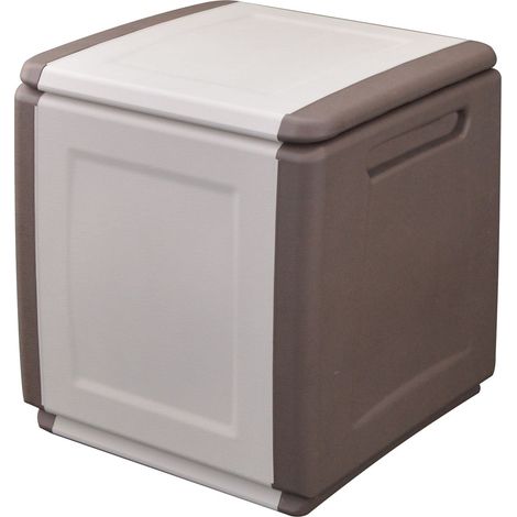 BAULE PORTATUTTO cm 54 x 53 x H 57 - tortora/ecru  - ARTPLAST