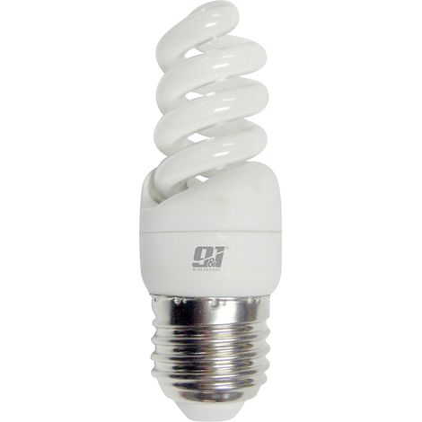 ORION91 Bombilla Ahorro ESPIRAL MICRO T2 E27 9w 495lm Blanco Cálido 2700k 6000h Orion91 Simply - SpazioLuzio - Pack x24 (1/2)