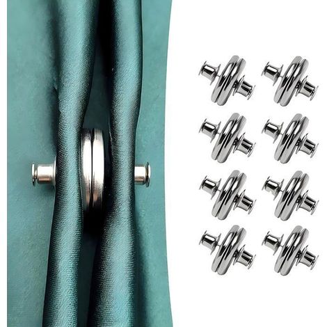 Paires Aimants Rideaux Puissants pour Fermeture Anti-Lumière Anti-Fuite Maintien Rideaux Fermés Maison Chambre Bureau Lot Complet (1/5)