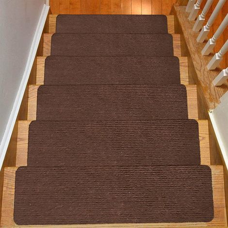 Tapis Antidérapant Pour Marches - 20 x 76 cm - Dos En Caoutchouc - Sans Colle - Lavable En Machine - Pour Intérieur (1/5)