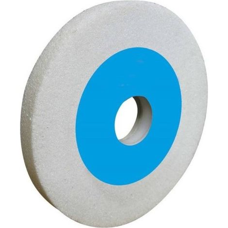 Meule Touret Vitrifiée Blanche D. 200 x ép. 20 x Al. 32 mm - Gr 46 Corindon - Idéale pour Affûtage Meulage - Diamwood