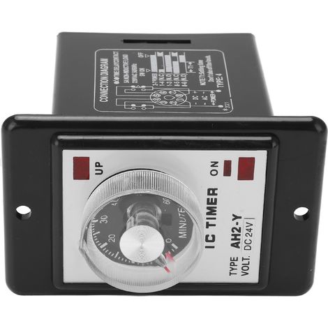 Contrôleur de relais temporisé miniature AH2-Y 60M à 8 broches avec boîtier ABS pour équipements d'automatisation 24 V CC (1/5)