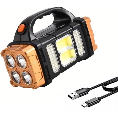 Faro da lavoro a LED ad alta luminosità - Torcia multifunzionale con funzioni di faro e lanterna - Ricaricabile e impermeabile (1/5)