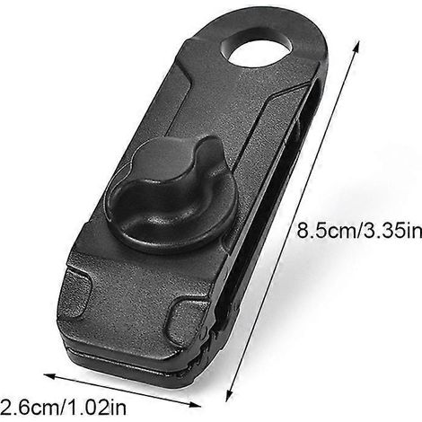 Lot de 8 pinces de fixation pour bâche de tente, fixations externes, 6 kg, réglables et réutilisables, accessoires pour bâches de montagne