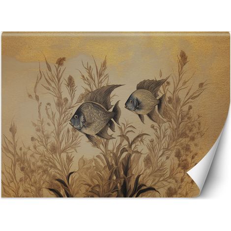 Fototapete Boho-Schleier-Fisch 100x70 cm
