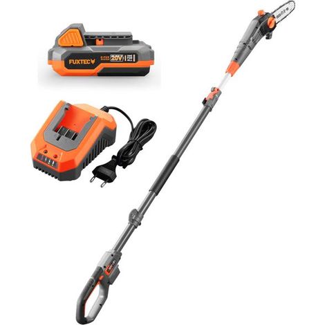 FUXTEC Akku Hochentaster 20V FX-E1HE20-SET Teleskop Astsäge mit verlängerbarem Teleskopstiel – 70 bis 260 cm – inklusive Akku und Ladegerät (1/5)