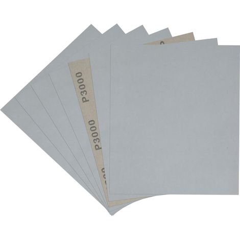 7 Papiers de Verre - 3000 Grains pour Bois, Métal et Carrosserie - Papier Abrasif Humide/Sec 23x28 cm - Idéal pour Ponçage (1/5)