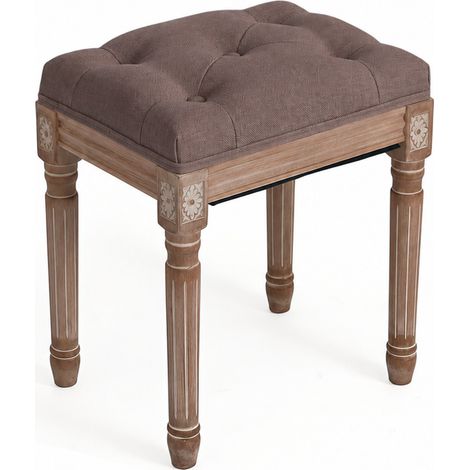 Sitzhocker gepolstert, vielseitiger Hocker für Schminktisch, Schlafzimmer und Flur (1/4)
