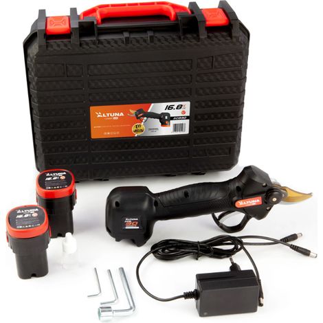 FORBICI A BATTERIA FORBICE DA POTATURA ACB30TITANIO Ø30mm +2 BATTERIE ALTUNA (1/4)