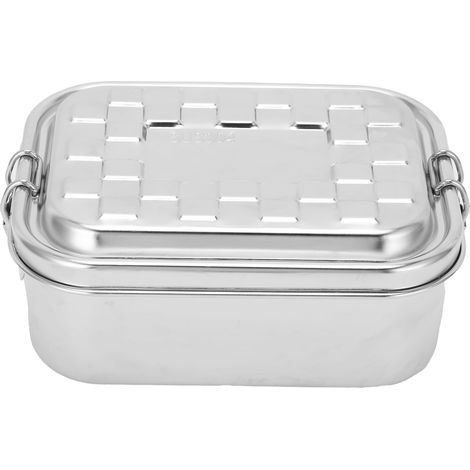 Boîte repas portable en acier inoxydable, monocouche, isolée, pour pique-nique, barbecue, cantine, contenant alimentaire.