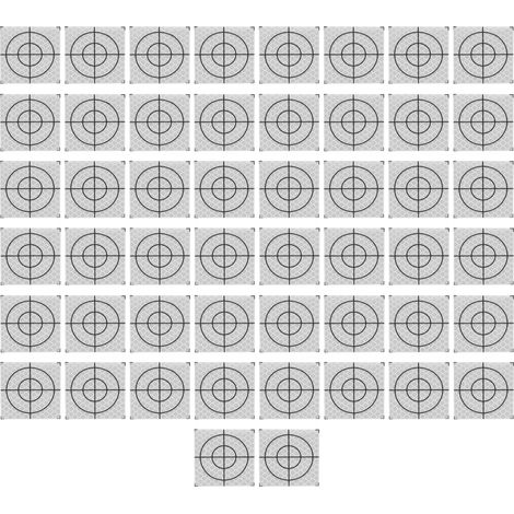 50 Autocollants Réfléchissants Adhésifs pour Mesures au Tachéomètre, 5x5 cm / 1.97x1.97 pouces (1/5)