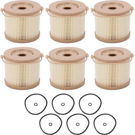 Filtre Gasoil Racor, Lot de 6 Filtres à Carburant Séparateur D'Eau pour Filtre à Eau pour RACOR 2010PM-OR 500FG (1/5)