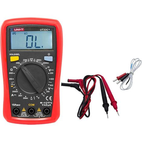 Elektronisches Messgerät Xtreme ut33c+ beleuchtetes Display Diodentest