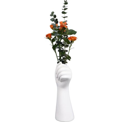Vase décoratif haut de gamme en céramique, orné d'une représentation du corps humain et réalisé à la main. Création artisanale originale pour le salon. (1/5)