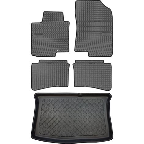 Hyundai i20 II GB Hatchback de 12/2014 a 07/2020. JUEGO: alfombrillas de goma para coche + alfombrilla para maletero. (1/5)