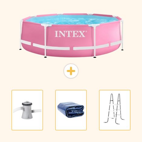 Intex Piscine Tubulaire Ronde - 244x76 cm - 4-pièces  SCB83 (1/5)
