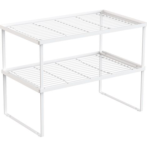 Stapelbares Metallregal für die Küche, weiß