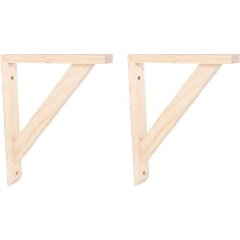 Medium Pine Pre-Sanded Brackets - Pair - L3 x W26 x H21 cm