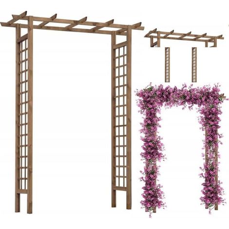 Pérgola de jardín de madera sencilla 153x200 cm Fresia (1/2)