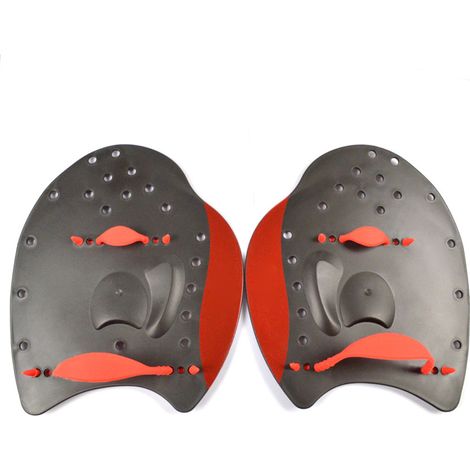 Pagaie de natation ergonomique pour hommes et femmes, aide à l'apprentissage de la natation (rouge) (1/5)