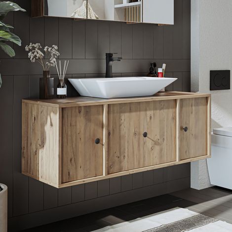 Roomart GUSTO-II-120 Bad-Set 2-tlg 120 cm breit, Eiche